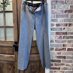 Ann Taylor Curvy Fit Straight Leg Trouser Career Pants 8T Gray